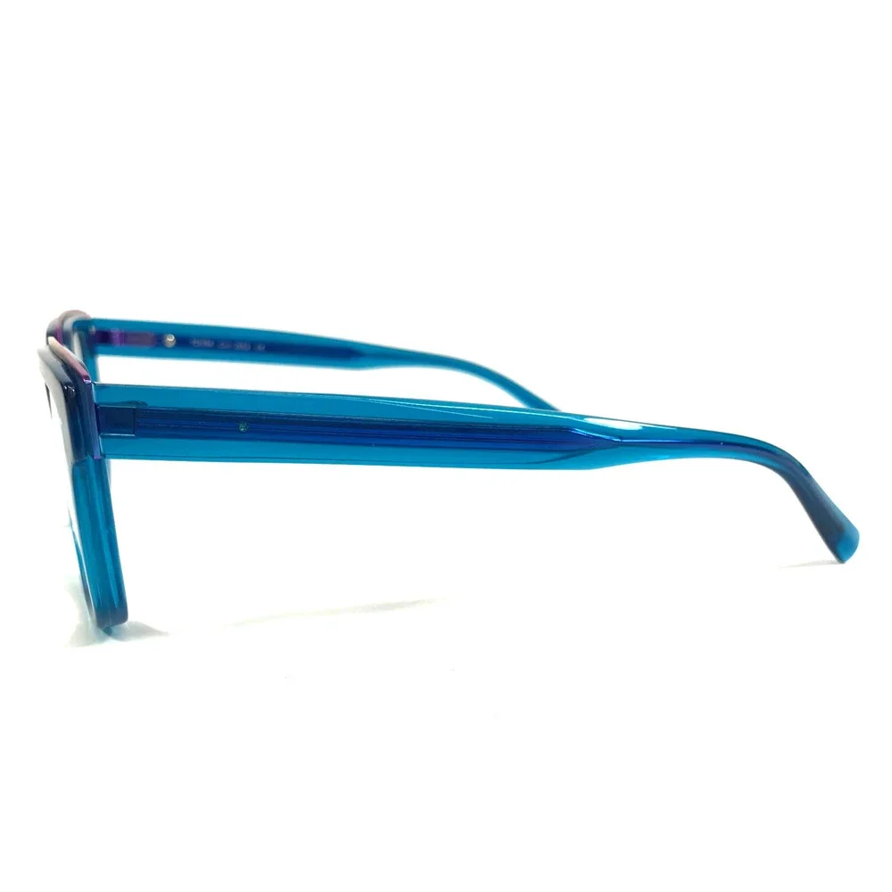Tom Davies Eyeglasses Frames TD704 Col. 2053 Clear Blue Purple Square 52-20-145